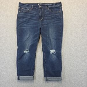 Denizen from Levi’s Modern Slim Boyfriend Distressed Cropped Jeans 14x32